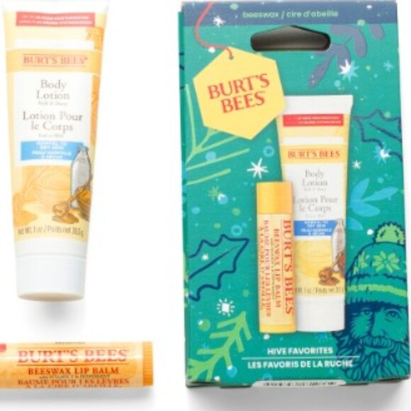 Burts Bees 2 Pc Lip Balm & Body Lotion Set - NWT - Picture 1 of 1